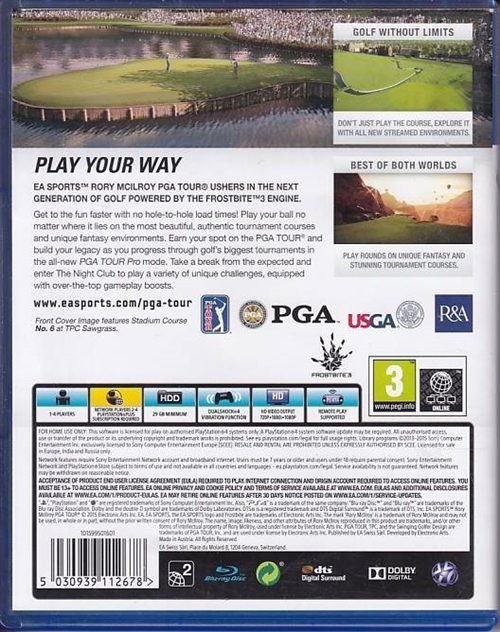 Rory McIlroy PGA Tour - PS4 (A Grade) (Genbrug)